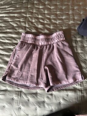 Everyday High-Waist Brown Lounge Shorts - missing draw string